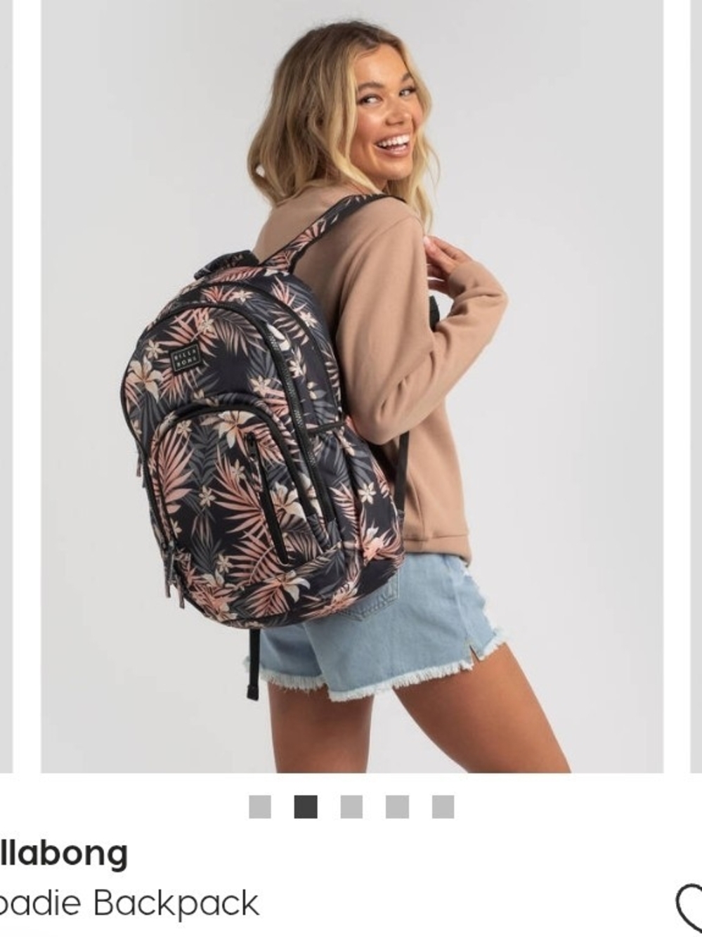 Billabong Roadie BackpackTropical Leaf Print